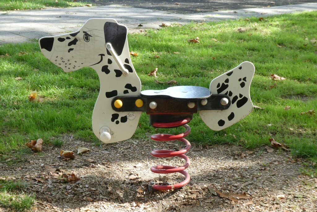 children's playground, rocker, play, toys