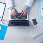 computer, business, typing, keyboard, laptop, doctor, medical care, desk, doctor, doctor, doctor, doctor, doctor