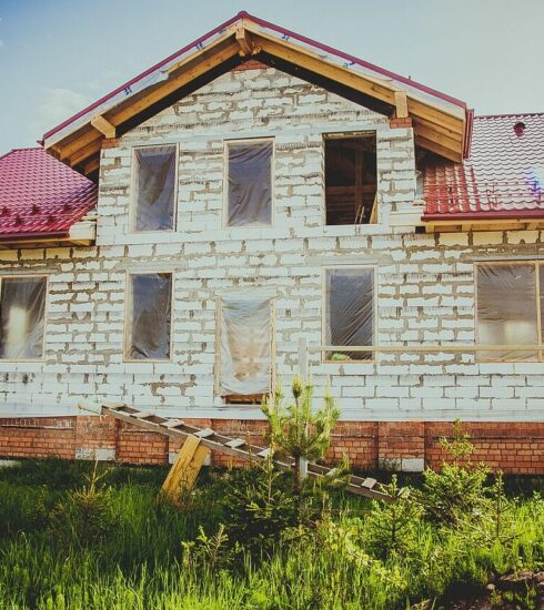 construction, house, building, home construction, the façade of the, nature, sky, wall, building wall, cottage